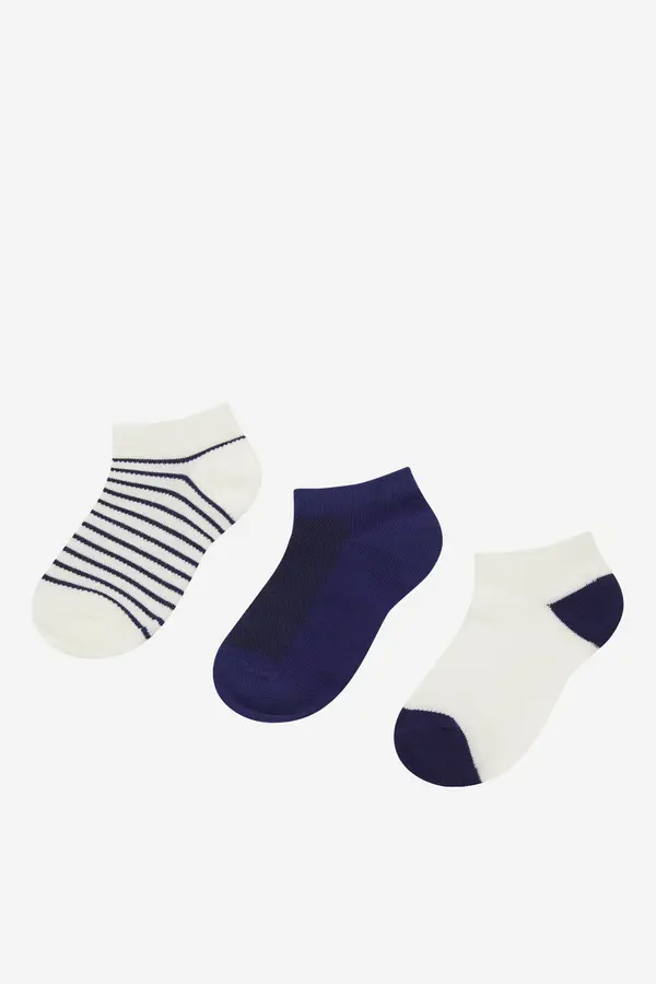 Action Boy Nogavice Action Boy 8KB-001-SS24 (3-PACK) Mornarsko modra