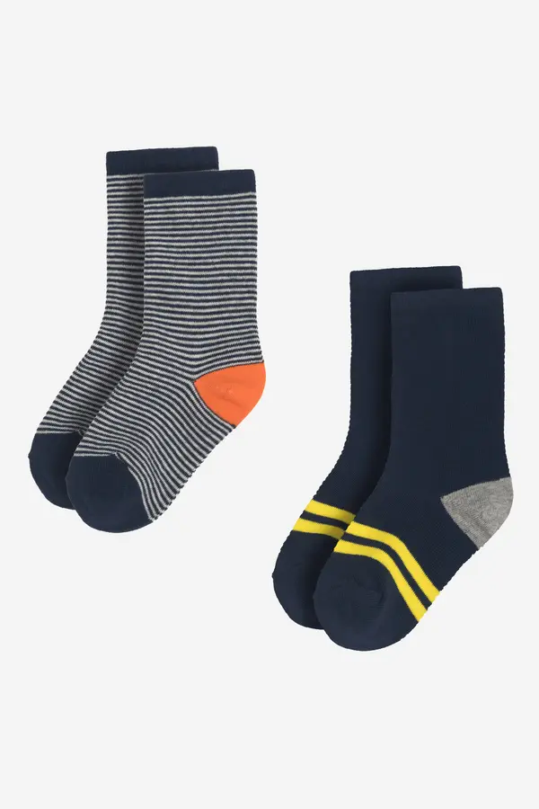 Action Boy Nogavice Action Boy 8KB-004-AW23 (2-PACK) Mornarsko modra