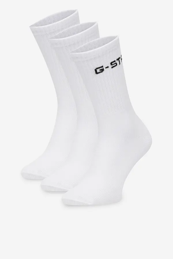 G-Star Raw Nogavice G-STAR RAW AS_G_STAR_001W_SS25 (3-PACK) Bela