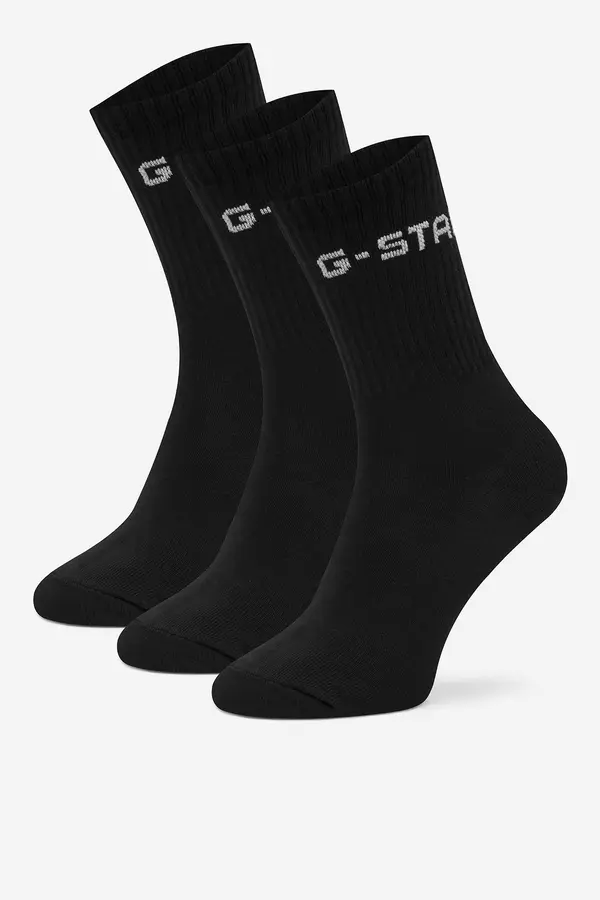 G-Star Raw Nogavice G-STAR RAW AS_G_STAR_001W_SS25 (3-PACK) Črna