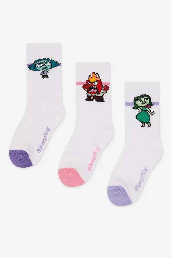 INSIDE OUT 2 Nogavice INSIDE OUT 2 ACCCS-SS25-337PIO(3-PACK) Bela