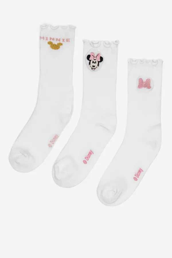 Mickey&Friends Nogavice Mickey&Friends ACCCS-AW24-116DSTC (3-PACK) Bela