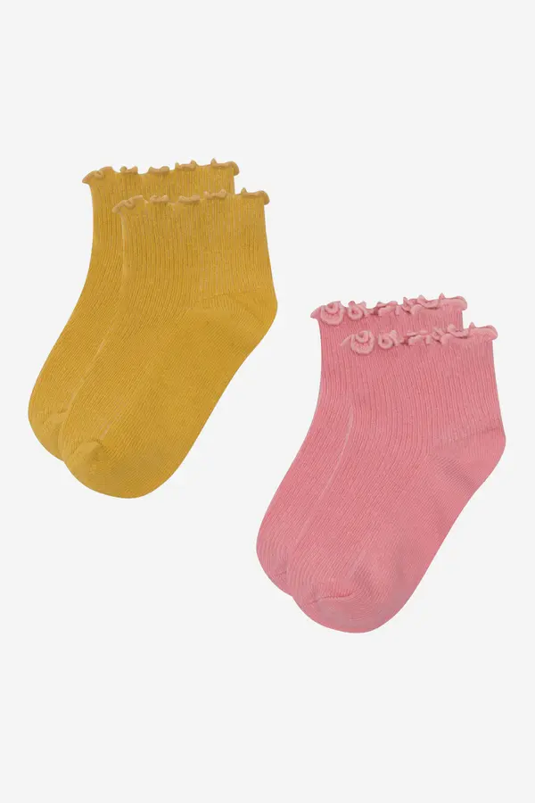 Nelli Blu Nogavice Nelli Blu 7KB-003-SS23 (2-PACK) Rumena