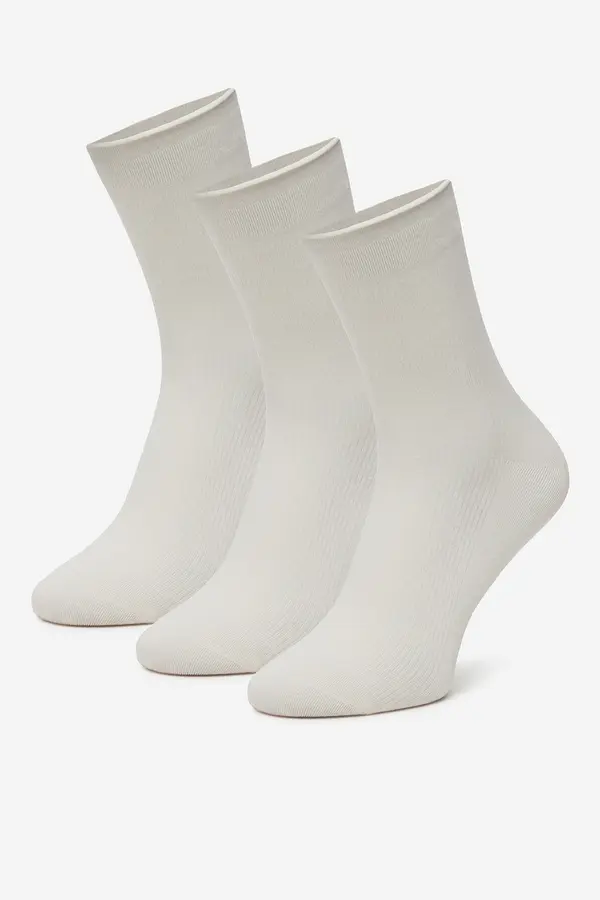 Nine West Nogavice NINE WEST BR_NW_01_Z_SS25 (3 PACK) WHITE Bela