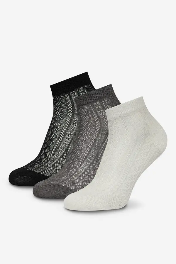 Nine West Nogavice NINE WEST KR_NW_SHINY_Z_SS25 (3 PACK) Bela