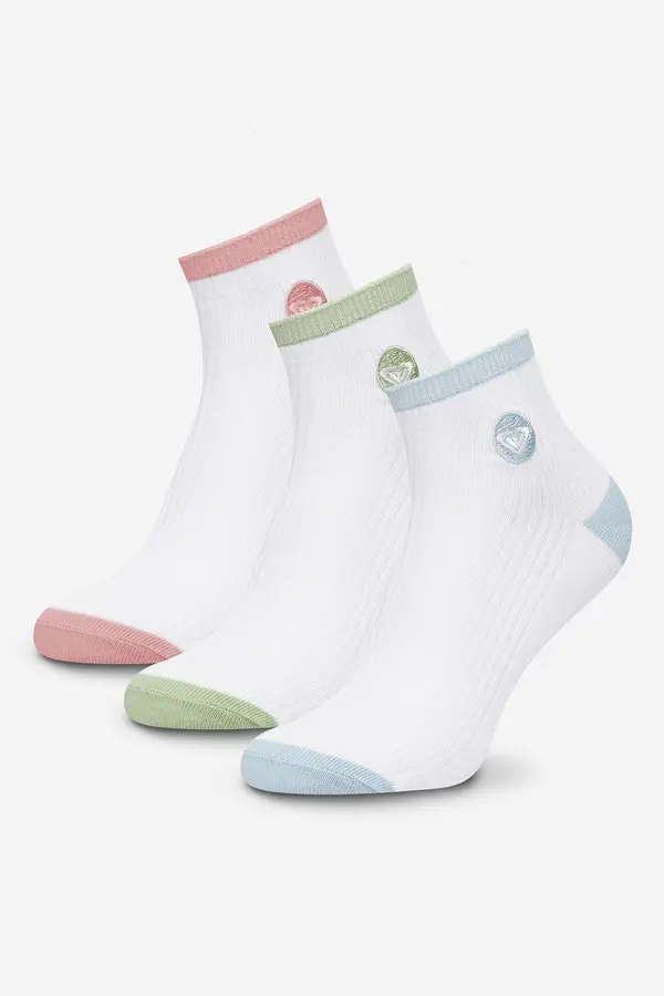 Roxy Nogavice ROXY AS_ROXY_04Z_SS25 (3-PACK) Bela