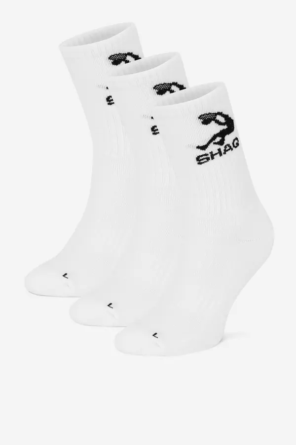 SHAQ Nogavice SHAQ SHQ-MB-003-AW24 (3-PACK) Bela