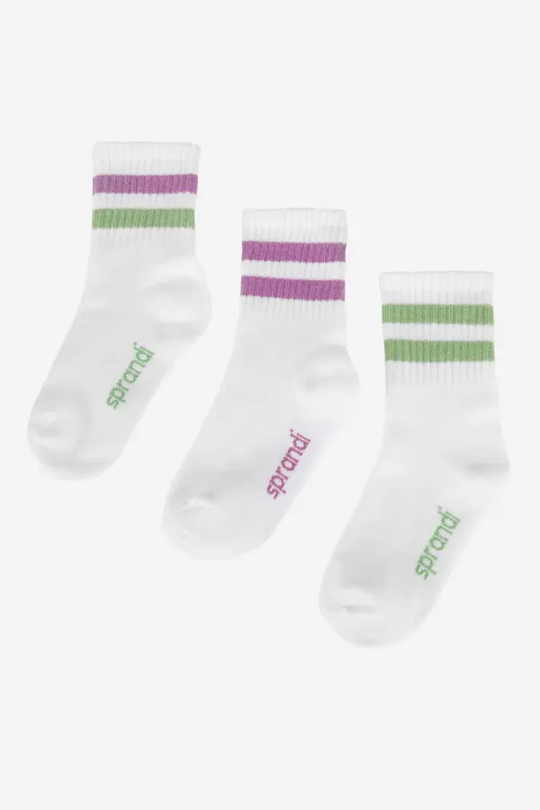 Sprandi Nogavice Sprandi 0KB-001-SS25 (3-PACK) Bela