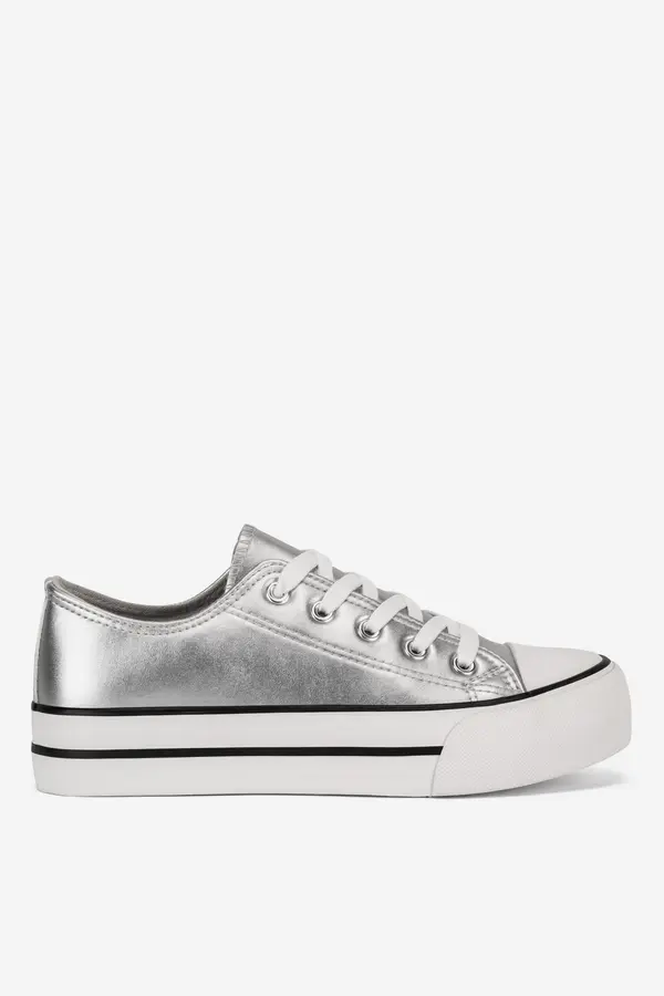 DeeZee Platnene superge DeeZee CSS20531-02 Srebrna