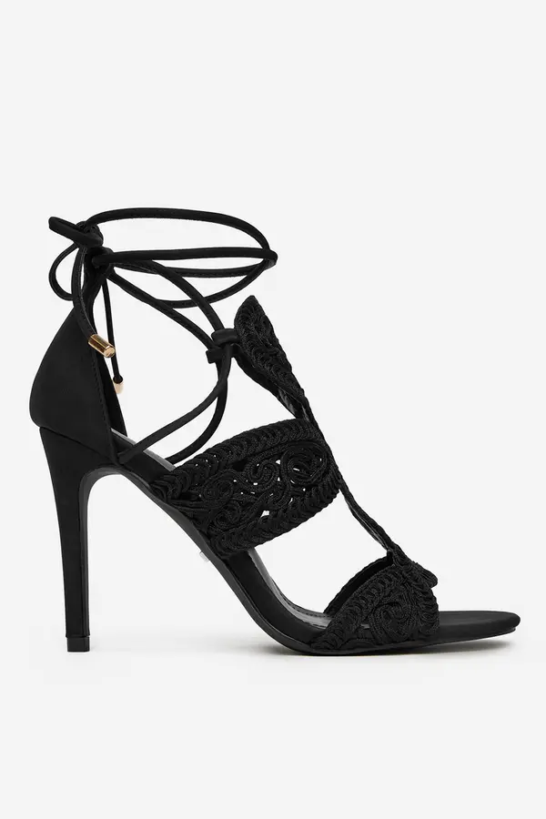 DeeZee Sandali DeeZee LB8552-1 Črna