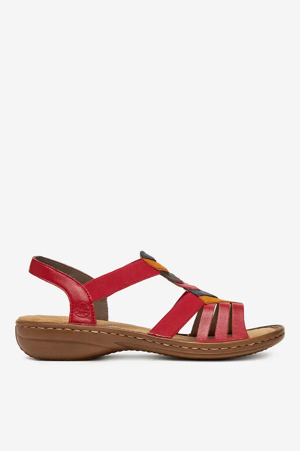Rieker Sandali Rieker 60804-33 Rdeča