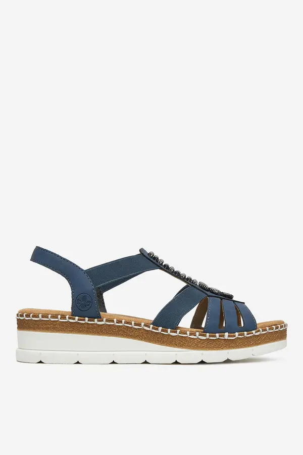 Rieker Sandali Rieker V1206-14 Temni denim