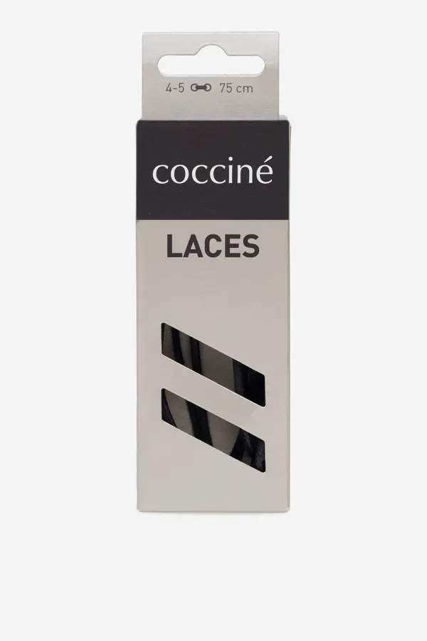 Coccine Vezalke Coccine SZNUROWADŁA 75 CM F2 WOSKOWANE V.AZ Črna