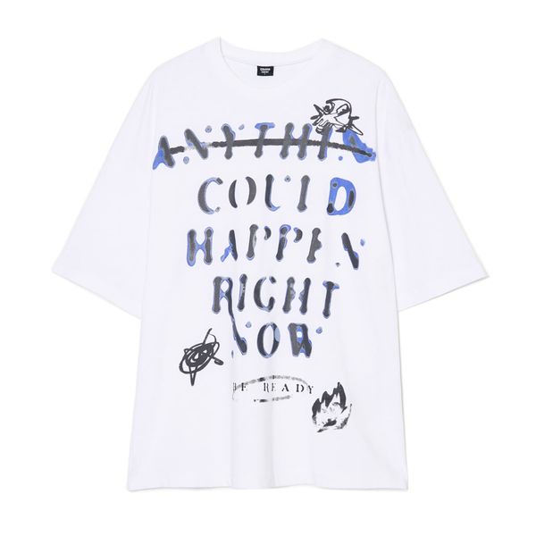 Cropp Cropp - Bela majica s potiskom - bela