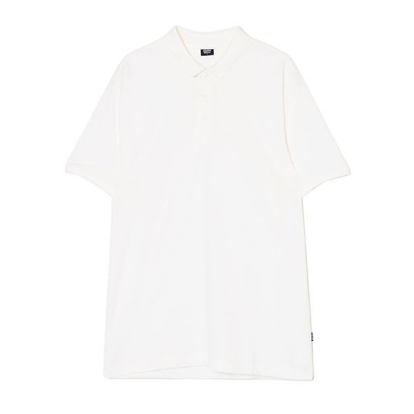 Cropp Cropp - Bombažna polo majica basic - bela