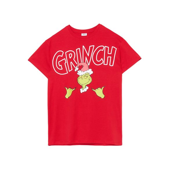 Cropp Cropp - Božična majica Grinch - rdeča