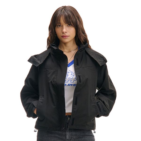 Cropp Cropp - Črna jakna s kapuco - črna