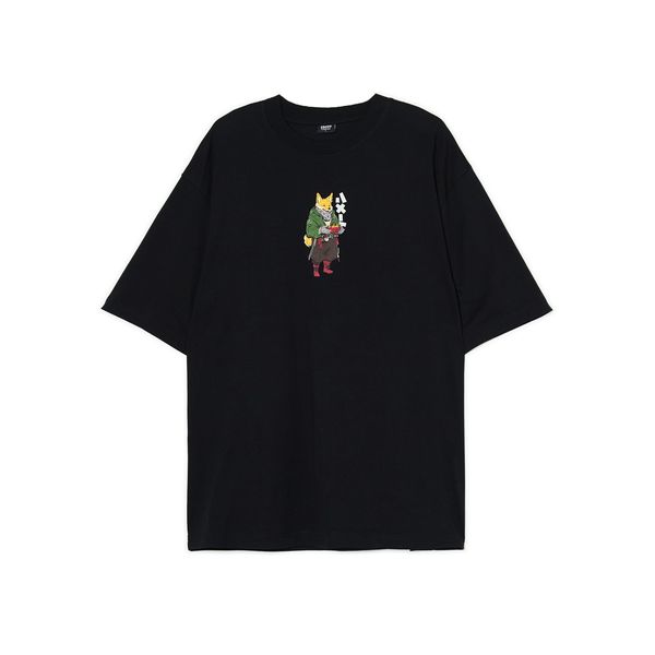 Cropp Cropp - Črna majica s potiskom - črna