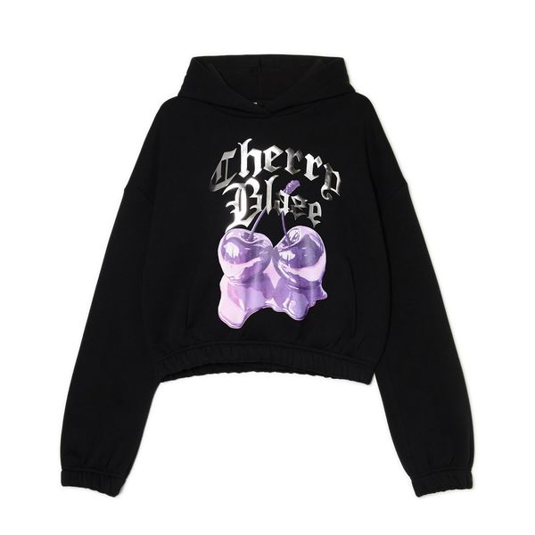 Cropp Cropp - Črna pulover s kapuco - črna