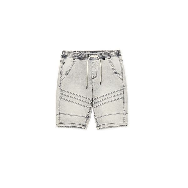 Cropp Cropp - Denim kratke hlače z učinkom pranja - light grey