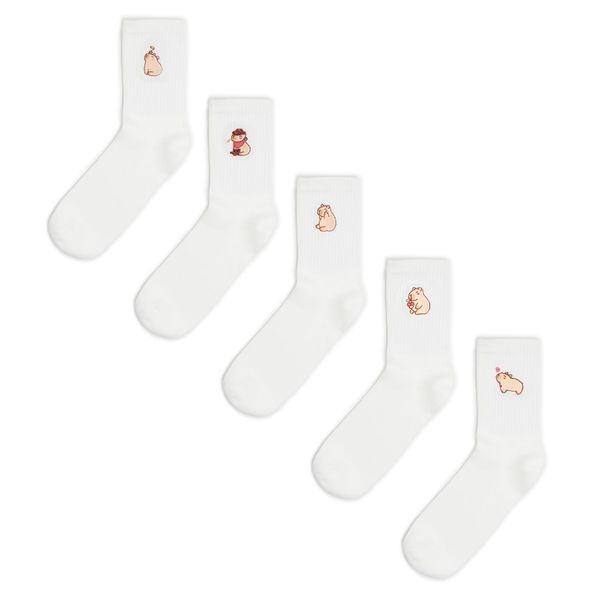 Cropp Cropp - Fantovske nogavice - bela