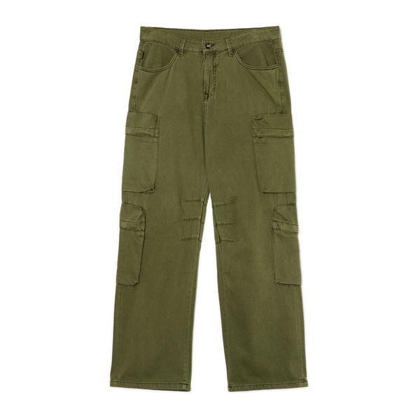 Cropp Cropp - Hlače s cargo žepi - oliva