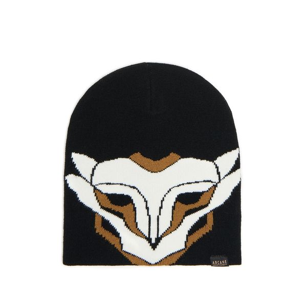 Cropp Cropp - Kapa beanie s potiskom Arcane - črna