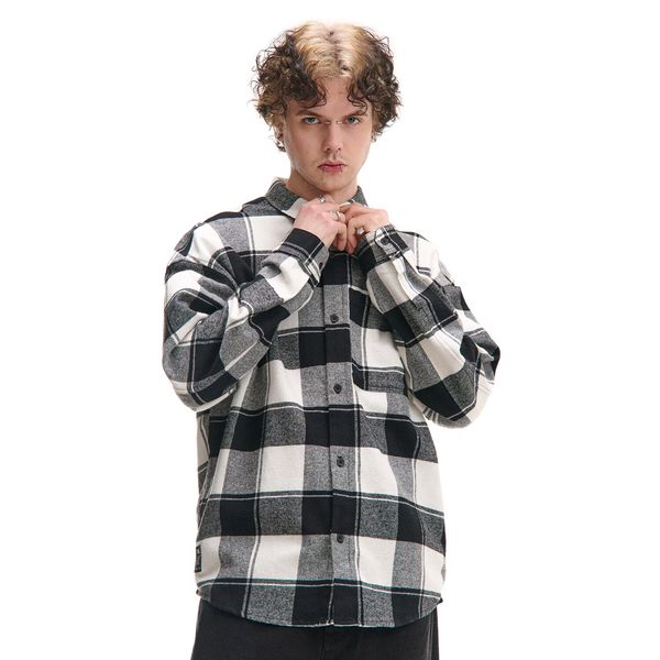 Cropp Cropp - Karirasta srajca - bela