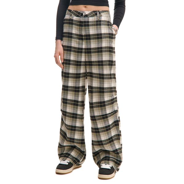 Cropp Cropp - Kariraste hlače - temno siva