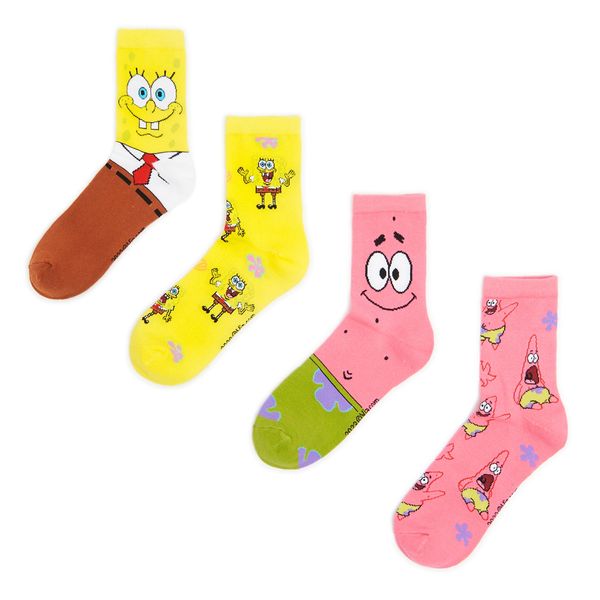 Cropp Cropp - Komplet 2 parov nogavic SpongeBob SquarePants - raznobarvna