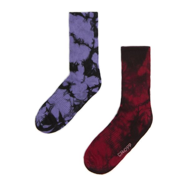 Cropp Cropp - Komplet 2 parov nogavic z vzorcem - rdeča