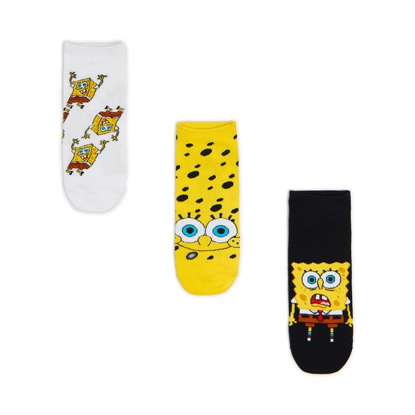 Cropp Cropp - Komplet 3 parov nogavic SpongeBob - rumena