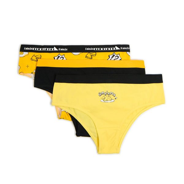 Cropp Cropp - Komplet 3 spodnjih hlačk Gudetama - raznobarvna