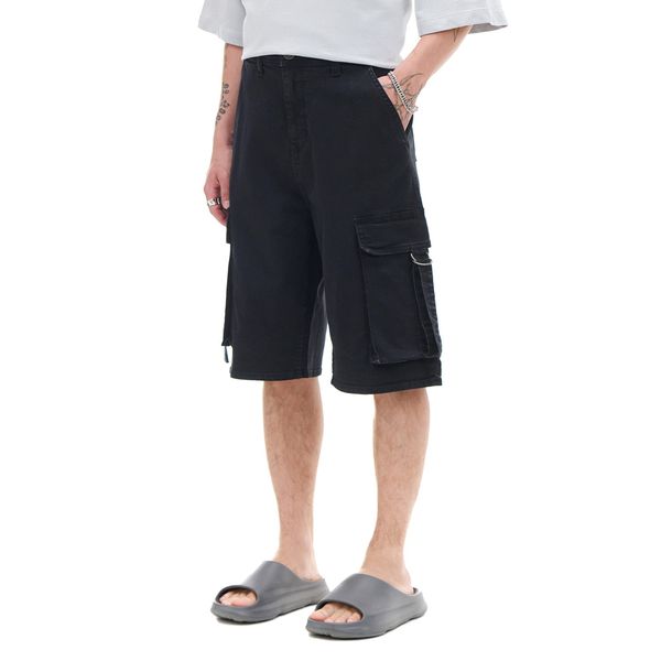 Cropp Cropp - Kratke hlače iz džinsa - črna