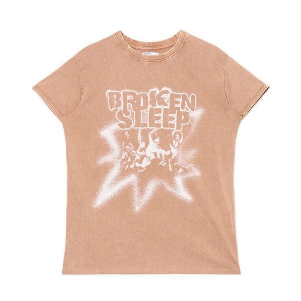 Cropp Cropp - Majica s potiskom - breskev