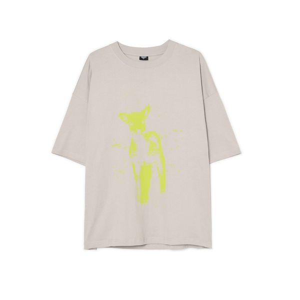 Cropp Cropp - Majica s potiskom - light grey