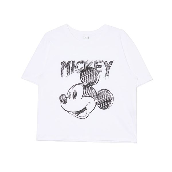 Cropp Cropp - Majica s potiskom Mickey Mouse - bela