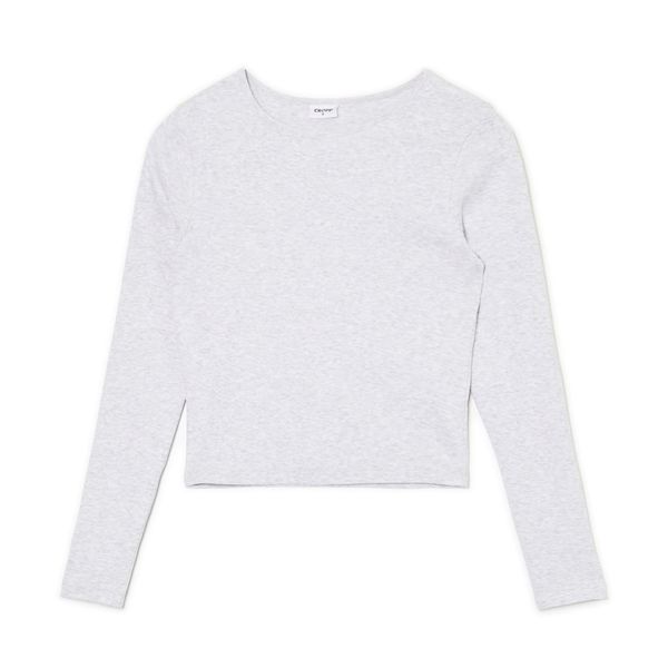 Cropp Cropp - Majica z dolgimi rokavi - light grey