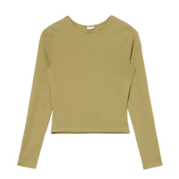 Cropp Cropp - Majica z dolgimi rokavi - oliva