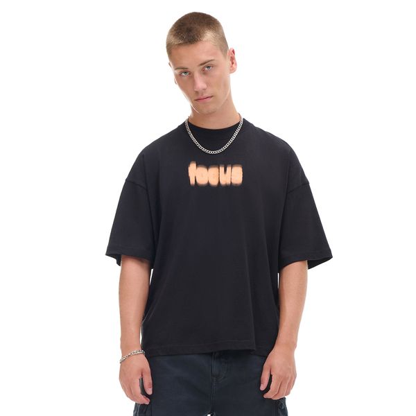 Cropp Cropp - Majica z napisom - črna