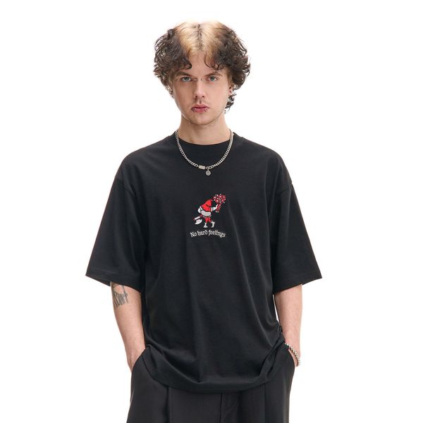 Cropp Cropp - Majica z vezenim detajlom - črna