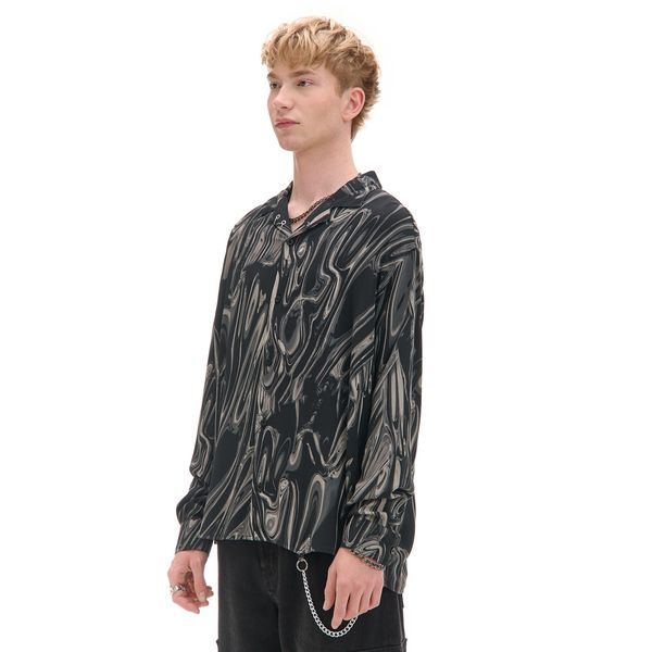 Cropp Cropp - Majica z vzorcem - črna