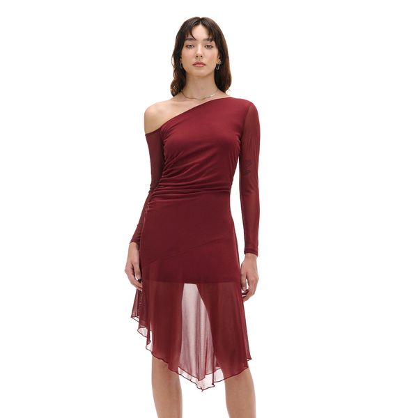 Cropp Cropp - Midi obleka - maroon