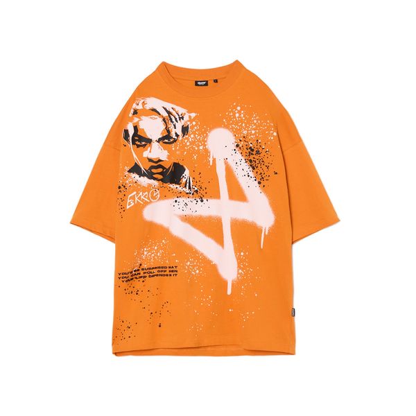 Cropp Cropp - Oversize majica s potiskom Arcane - oranžna