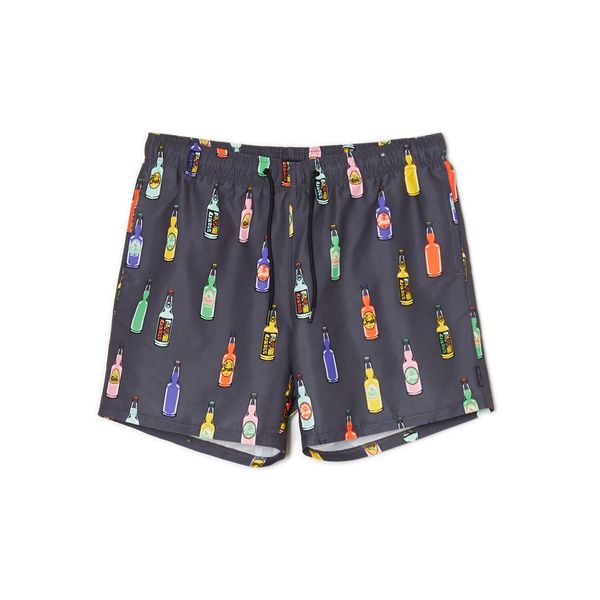 Cropp Cropp - Plavalne hlače s potiskom all over - črna