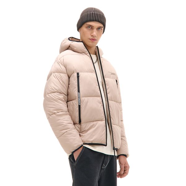 Cropp Cropp - Prešita jakna s kapuco - bež