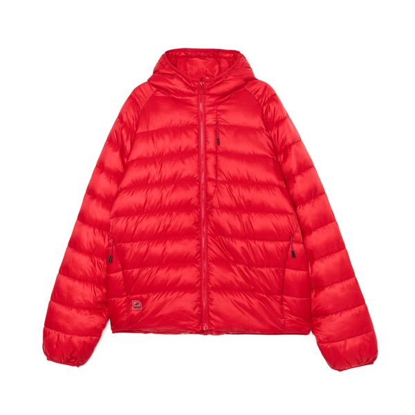 Cropp Cropp - Prešita jakna s kapuco - rdeča