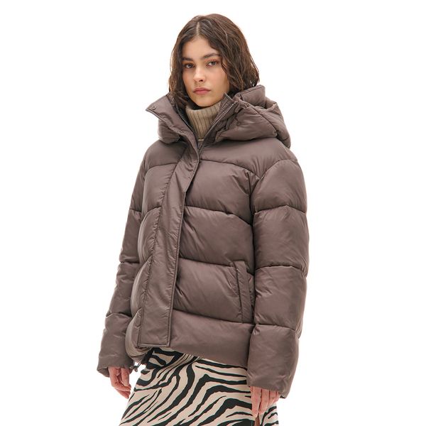 Cropp Cropp - Prešita jakna s kapuco - zlato rjava