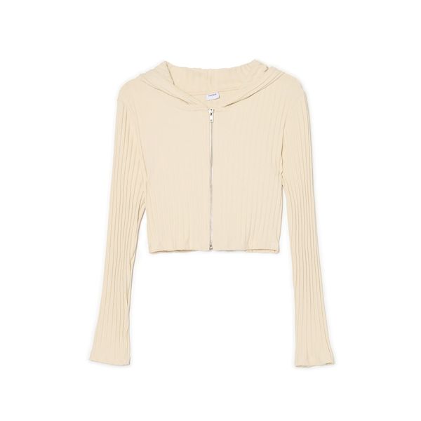 Cropp Cropp - Pulover na zadrgo - bež
