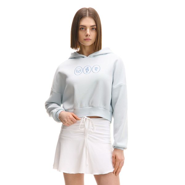 Cropp Cropp - Pulover s kapuco - bledo modra